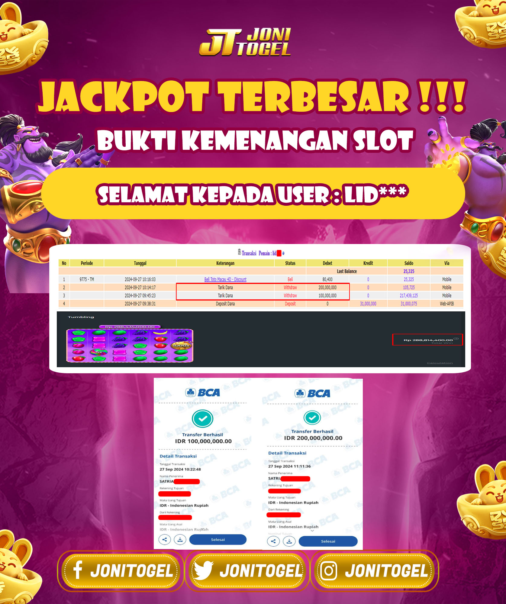 Selamat Atas Kemenangan Jackpot Pada Game Slot Pragmatic – Sweet Bonanza 1000